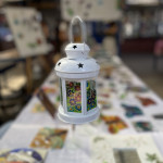 Lampion z malowanym szkłem