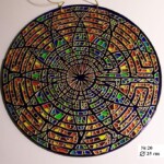 Rozeta fantazyjna Szkło fusingowe  Koło o średnicy 25 cm